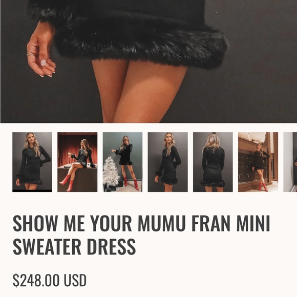 Show me your mumu fran mini sweater dress. PERFECT FOR THE HOLIDAYS! Get it now! - Picture 3 of 5